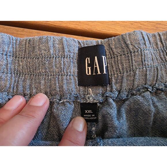 2-Pack GAP Women’s Linen Shorts – XXL Chambray & Pastel Stripe Bundle - Picture 8 of 9